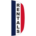 "RENTALS" 3' x 8' Stationary Message Flutter Flag